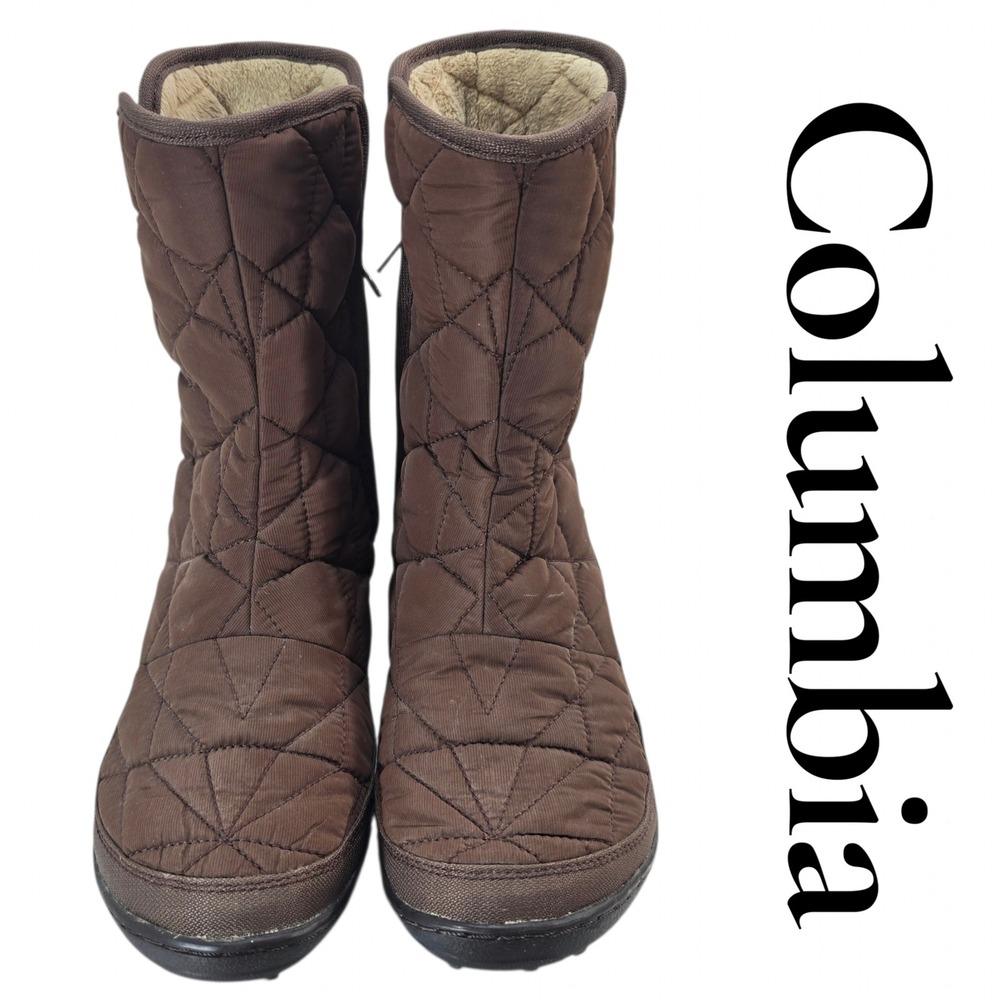 Columbia Minx Mid II Boots Womens 8.5 Brown Waterproof Quilted Winter Snow Shoes